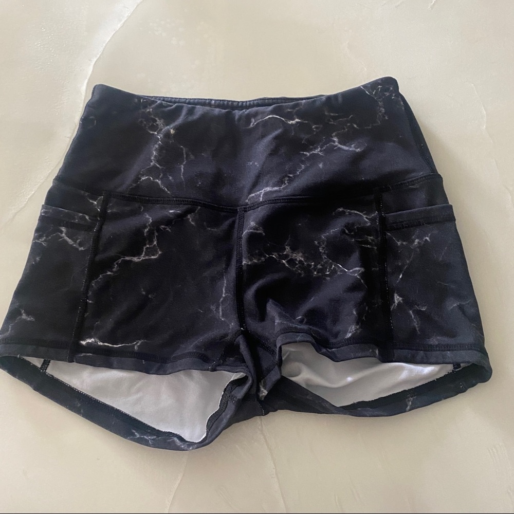 Buffbunny Black Marble Shorts